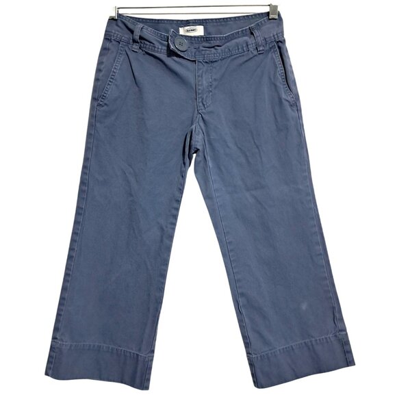 Old Navy Pants - Old Navy Wide Leg Pants Womens Size 2 Blue 100% Cotton Lightweight Comfortable C